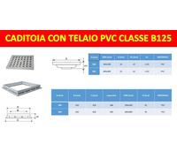 Coperchio/Caditoia PVC CARRABILE B125 completo di TELAIO misure varie