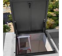 Coperchio chiudibile a chiave per tetto con testa di pozzo, resistente alle intemperie, porta di accesso alla mansarda antipioggia, copertura per luce del cielo di livello commerciale per un accesso