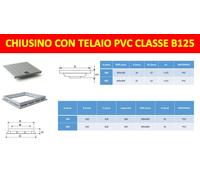 Coperchio/Chiusino PVC CARRABILE B125 completo di TELAIO misure varie