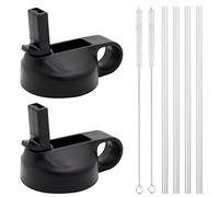 Coperchio con cannuccia per borraccia a bocca standard o larga, accessori per borraccia sportiva, coperchio di ricambio per cannuccia - Confezione da 2