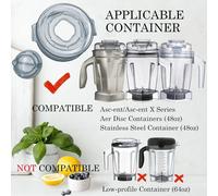 Coperchio contenitore frullatore 48 oz per Vitamix serie Ascent A2300 A2500 A330