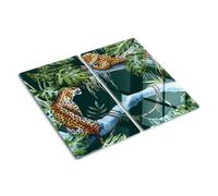 Coperchio da cucina in vetro 2x30x52cm Leopardi Vetro Temperato