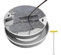 Coperchio Decorativo per Fossa settica da 24" - Coperchio Rotondo a Scomparsa per pozzetti e vasche di Raccolta acque reflue, Soluzione paesaggistica in Acciaio Inossidabile per Fosse settic