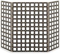 Coperchio del camino, ferro battuto pesante schermo dufiplace a 3 pannello protezione camino pieghevole, guardia degli animali domestici per esterno interno, accessori per piano cottura piccolo