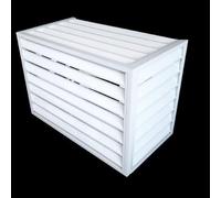 Coperchio Del Condizionatore D'aria E Della Pompa Di Calore In Alluminio, Coperchio Del Condizionatore D'aria Mini Split Per Unità Esterne, Recinzione, White Louver Roof, 100*50*70cm/40*20*28in