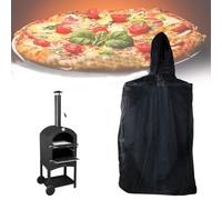 Coperchio del forno della pizza, copertura della griglia del BBQ, 210D copertura protettiva del forno della pizza all'aperto pesante, antipolvere anti UV (nero,65X54X122cm)
