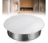 Coperchio del foro per camino: diametro 110 mm, in acciaio inox, tappo cieco, copertura per tubo di fumo, copertura per canna fumaria, coperchio per stufa coperchio per tubi allegati, colore argento