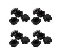 Coperchio del Mozzo Della Ruota nel Alluminio da 16 Pezzi Coperchio Antipolvere 17Mm Dado Esagonale per Auto RC 1/8, Nero