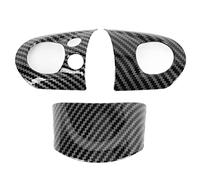 Coperchio del pannello del volante Coloro in fibra di carbonio Prevenire il graffio per R54 R55 R56 R60 Aggiornamento interno del veicolo di lusso