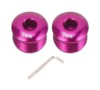 Coperchio del pedale della bici da 2 pc kuuleyn, coperchi per pedale del ciclo, copronizzatore di polvere a pedale del ciclo da 2 pc M14 9mm in lega di blocco protettivo per il (Nero) (Viola)