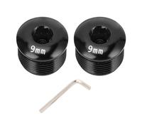 Coperchio del pedale della bici da 2 pc kuuleyn, coperchi per pedale del ciclo, copronizzatore di polvere a pedale del ciclo da 2 pc M14 9mm in lega di blocco protettivo per il (Nero)
