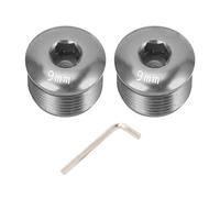 Coperchio del pedale della bici da 2 pc kuuleyn, coperchi per pedale del ciclo, copronizzatore di polvere a pedale del ciclo da 2 pc M14 9mm in lega di blocco protettivo per il (Nero) (Viola) (TU