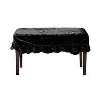 Coperchio Del Pianoforte Morbido Velluto Decorato Copri Pianoforte Lavaggio A Mano Pratico Casa Con Fodera Protettiva Antigraffio Per La Protezione Dei Pianoforti(Double stool cover)