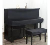 Coperchio Del Pianoforte Semplice e lussuosa copertura for pianoforte, lavabile senza lavaggio, in tessuto scientifico e tecnologico, mezza copertura for pianoforte Per La Protezione Dei Pianoforti(Bl