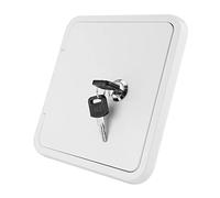 Coperchio del Portello dell'Acqua for Camper Tappo dell'Acqua con Serratura con Serratura Coperchio del Portello Bianco Quadrato Presa d'Acqua con Chiavi Viti universali for Camper per Camper
