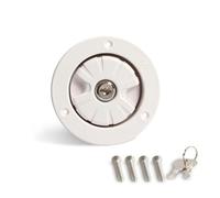 Coperchio del portello di riempimento acqua dolce for camper con chiavi Filtro della parte di ingresso con serratura for accessori for roulotte, rimorchi for camper,Forte e durevole(White)
