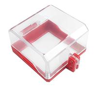 Coperchio del Pulsante di Arresto di Emergenza, protezione bloccabile con viti e adesivo, Protezione Trasparente Dell'interruttore a Pulsante per Interruttori e Prese di Corrente (Rosso)