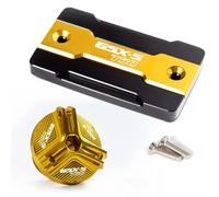Coperchio del Serbatoio Accessori di Protezione per Tappo Serbatoio Carburante E Tappo di Riempimento Freno Anteriore Moto per Suzuki GSX-S750 GSXS750 GSX-S 750 GSX S750 Tutti Gli Anni(Gold)