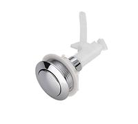 Coperchio del serbatoio dell'acqua del WC con pulsante singolo rotondo, pulsante singolo del WC, ricambio for coperchio del serbatoio dell'acqua con foro rotondo da 38 a 45 mm, argento