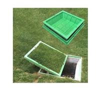 Coperchio del tombino,coperchio di ispezione delle acque reflue incorporato,decorazione for la piantumazione del prato,copertura invisibile for piscine con acque reflue(Square 50*50CM/19.7*19.7IN)