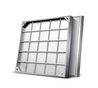 Coperchio Del Tombino Tombino Da Incasso Tombino Quadrato Con Base Coperchi for Fosse Settiche for Fossa Settica Quadrato Chiusino Zincato E Telaio In Acciaio Inox(8cm,80 * 80cm/31.5 * 31.5in)
