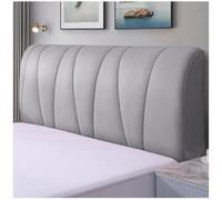 Coperchio della Testata Letto, Copri Testiera Impermeabile in Tessuto Tecnico, Copertura per Testiera Imbottita e Morbida, per Letto Matrimoniale Singolo King Size,Light Gray,150cm