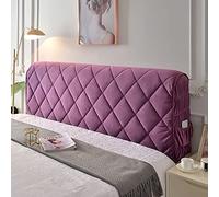 Coperchio Della Testata Letto Fodera Trapuntata Per La Protezione Della Testata Del Letto Velluto Coprischienale Antipolvere Per Testiere In Legno In Pelle Arredamento Camera Da Letto,Purple-180cm