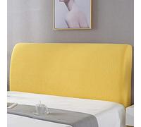 Coperchio della Testata Letto in Velluto A Coste Addensata Elasticizzato Copertura per Testiera Letto Matrimoniale King Testiera Schienale Antipolvere Protettiva Fodera,Yellow-Length:170-190cm