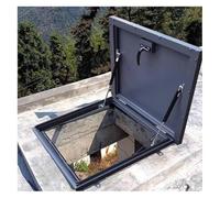 Coperchio di accesso di emergenza, 65 x 65 cm, per accesso al tetto, in acciaio zincato verniciato a polvere, per la manutenzione del tetto, la copertura della testa di pozzo e della cantina, e