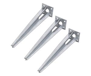 Coperchio Di Base Ø40Mm 50Cm Zincato Paletto Per Recinzione Set Da 3