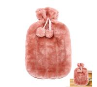 Coperchio di bottiglia per acqua calda isolata - Copertura di peluche in finto 2 litri, custodia in tessuto morbido per bottiglie, aiuta ad alleviare il dolore muscolare e i crampi, mantiene caldi 6-8