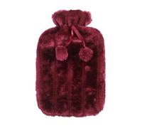 Coperchio di bottiglia per acqua calda isolata - Copertura di peluche in finto 2 litri, custodia in tessuto morbido per bottiglie, aiuta ad alleviare il dolore muscolare e i crampi, mantiene caldi 6-8