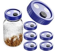 Coperchio di coltura liquida del vaso del fungo Coperchio di coltura alimentare della bocca di Rejular con la membrana di PTFE e le porte di iniezione di auto-guarigione da ZHANXUBIO (70mm, 6pcs)