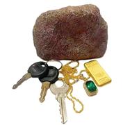 Coperchio di imitazione in pietra - scatola mimetica resistente per chiavi, scatola sicura per esterni | Pratico deposito da giardino, secreto di rifugio, casa, terrazza o geocaching