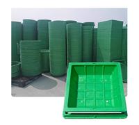 Coperchio di ispezione da Incasso per Scarico, Chiusino Rimovibile da Incasso, Coperchio per Fossa settica Verde con Base, chiusini nascosti, per marciapiede,Cortile(B40*40CM/15.7 * 15.7IN)