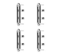 Coperchio di overflow bagno - tappo di scarico di ricambio in acciaio inossidabile ovale 4x, anello di rivestimento fori di overlow | Configurazione bacino con accessorio di scar
