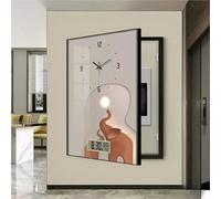 Coperchio di pannelli elettrici nascosti con orologio, coperchio della scatola di interruttore decorativo, box elettrico senza punzonatura (17,2 "x23,6")