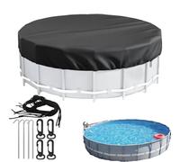 Coperchio Di Piscina Rotonda - Coperta Solare Per Piscine Fuori Terra, Protezione Estiva Resistente Alle Lacrime | Tarp Impermeabile Per Il Duty, Accessori Per Piscine Per Esterni, Copertura A Prova D
