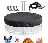 Coperchio Di Piscina Rotonda - Copertina Di Piscina Rotonda Da 8 Piedi per Piscine Fuori Terra | Protettore per Piscina Estivo, Resistente Alla Lacrime per Pesi, Accessori, Impermeabili, Resistenza E