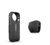 Coperchio di protezione dell'obiettivo Custodia del corpo compatibile per Insta360 X4, Coperchio dell'obiettivo Copertura del corpo (solo custodia) (tappo dell'obiettivo + protezione del corpo)