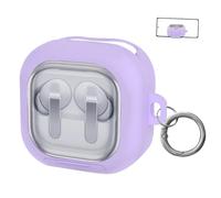 Coperchio di protezione trasparente per Samsung Buds4 Pro Multi-funzionale Caso del basamento per Buds4 Storage Shell (Purple)