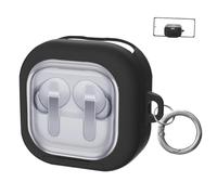 Coperchio di protezione trasparente per Samsung Buds4 Pro Multi-funzionale Caso del basamento per Buds4 Storage Shell (Black)