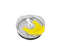 Coperchio di ricambio per 40 bicchieri, adatto ai comuni bicchieri, offre due opzioni per bere direttamente o utilizzare il coperchio a scatto per godersi la cannuccia (giallo, 10 x 9,2 cm)
