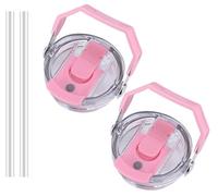 Coperchio di ricambio per bicchiere Stanley IceFlow in acciaio inox, 850,5 g e 567 g, 2 coperchi a prova di fuoriuscite con manico e beccuccio con cannuccia 2 in 1, a prova di perdite, resistente agli