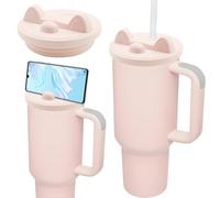 Coperchio Di Ricambio Per Tazza Da 40 Once Per Stanley, Coperchio Di Ricambio Per Bicchiere Da 40 Once Con Supporto Per Telefono Cellulare, 2 In 1 Copribicchieri,Replacement Spill Proof Splash