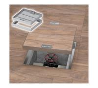 "Coperchio di scarico nascosto in acciaio inossidabile, coperchio del serbatoio delle acque reflue interrate, design decorativo in pietra per pavimentazione, impugnature discrete ed elegante soluzione