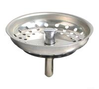 Coperchio di scarico per lavello da cucina in acciaio inox, diametro 80 mm, con 60 fori di precisione e guarnizione in gomma per tenuta dell'acqua a prova di perdite in casa e cucina