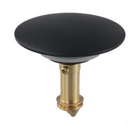 Coperchio di scarico pop-up in ottone da 66 mm con nucleo per lavabo o lavandino di ricambio, tappo nero Click Clack P-lug coperchio filtro superiore per ristrutturazione domestica