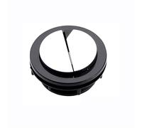 Coperchio di scarico WC rotondo esterno da 59 mm, nero, con doppio pulsante, ricambio for serbatoio dell'acqua in ceramica, foro 48-57 mm, argento