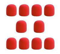 coperchio di schiuma microfono, Copertura antivento in schiuma for microfono, 10 pezzi, multicolore(Red 10pcs-01)